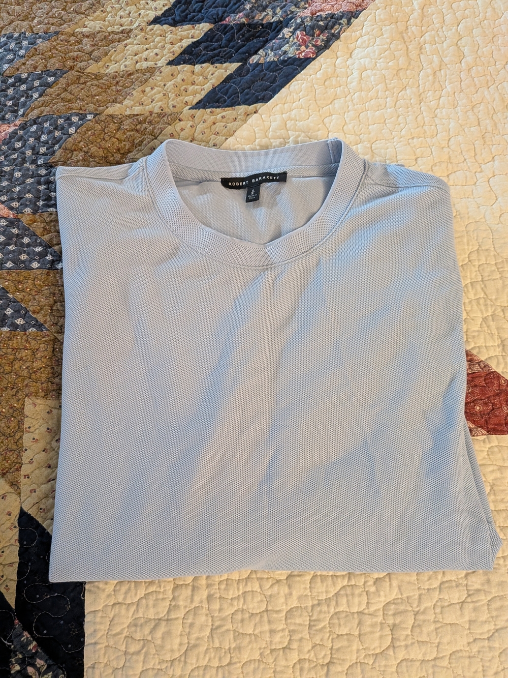 Robert Barakett Men's Light Blue Crewneck Shirt